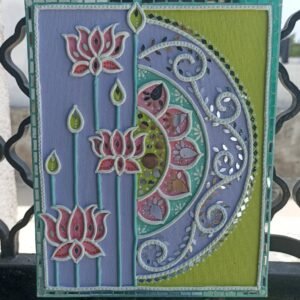 Lippan Kaam on Canvas - Mirror & Clay Art ( Wall Decor )